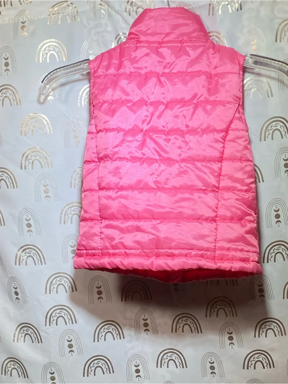 Kids Sleeveless Puffer Vest - Pink